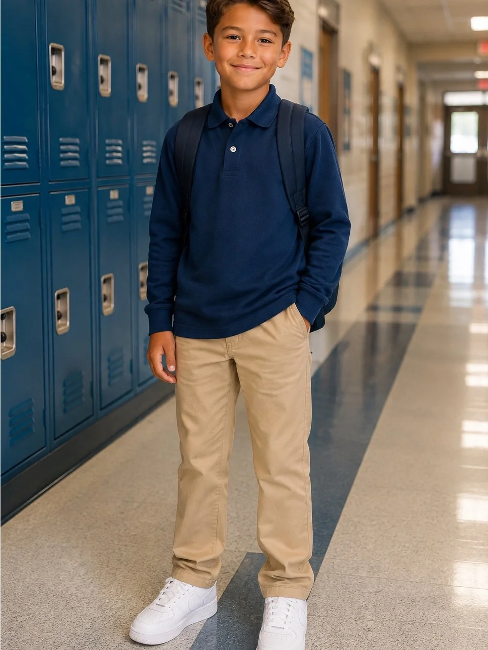 NWT Old Navy Boys Size 7 Straight Built-In Flex Khaki Pants - School Uniform